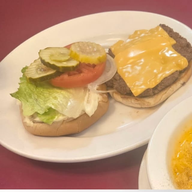 Double Cheese Burger/ No Fries.