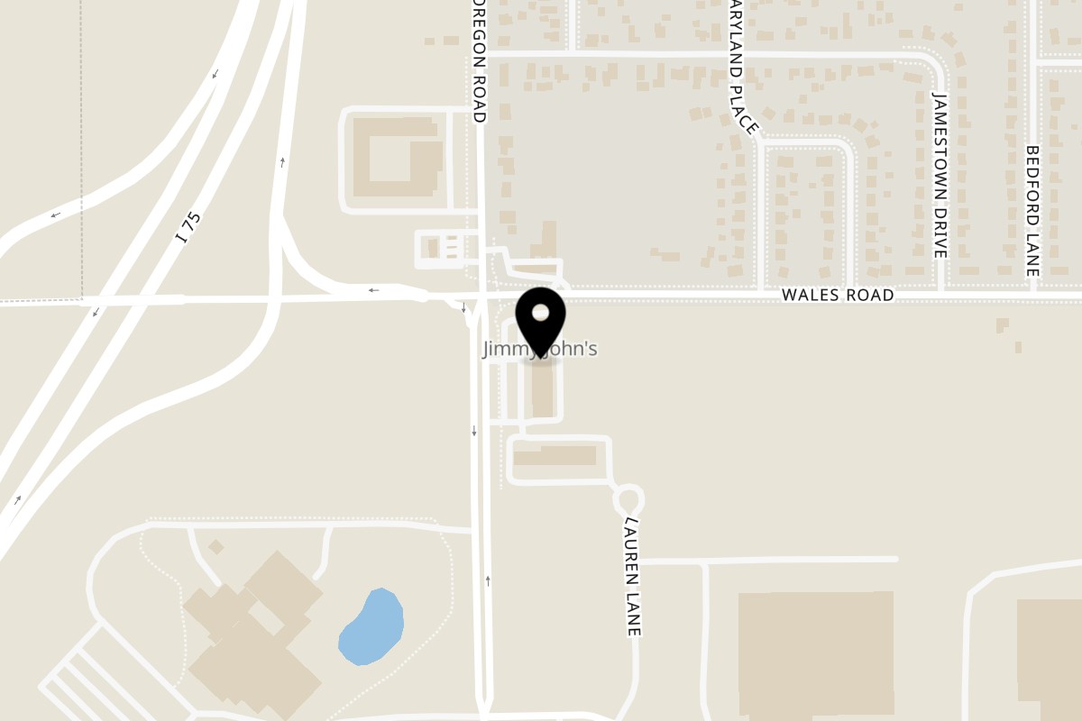 Map showing the location of Moody's Coney Island Diner on 2511 Oregon Rd in Northwood